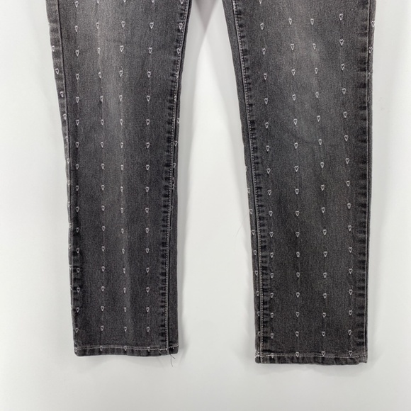 Disney Hannah Montana Jeans Girl's 12 Mid Rise Black Love Heart Denim Stretchy - Picture 3 of 16